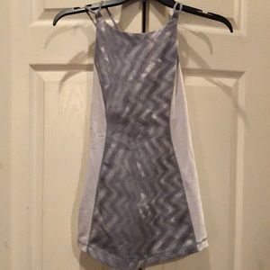 Lulu Lemon gray and white workout tank